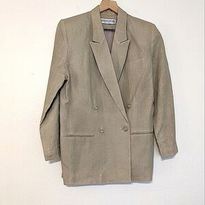 Amanda Smith Linen Double Breasted Blazer size 10